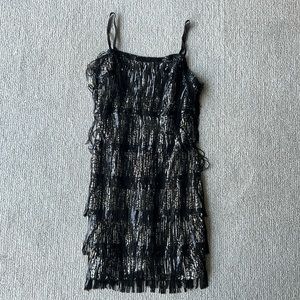 Sequin fringe dress